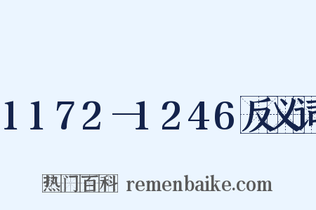 1172—1246反义词是什么意思的图片